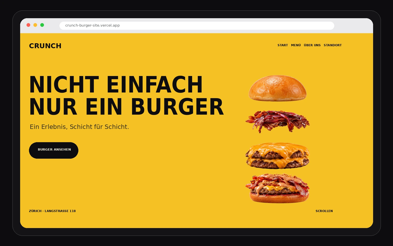 Crunch Burger Website